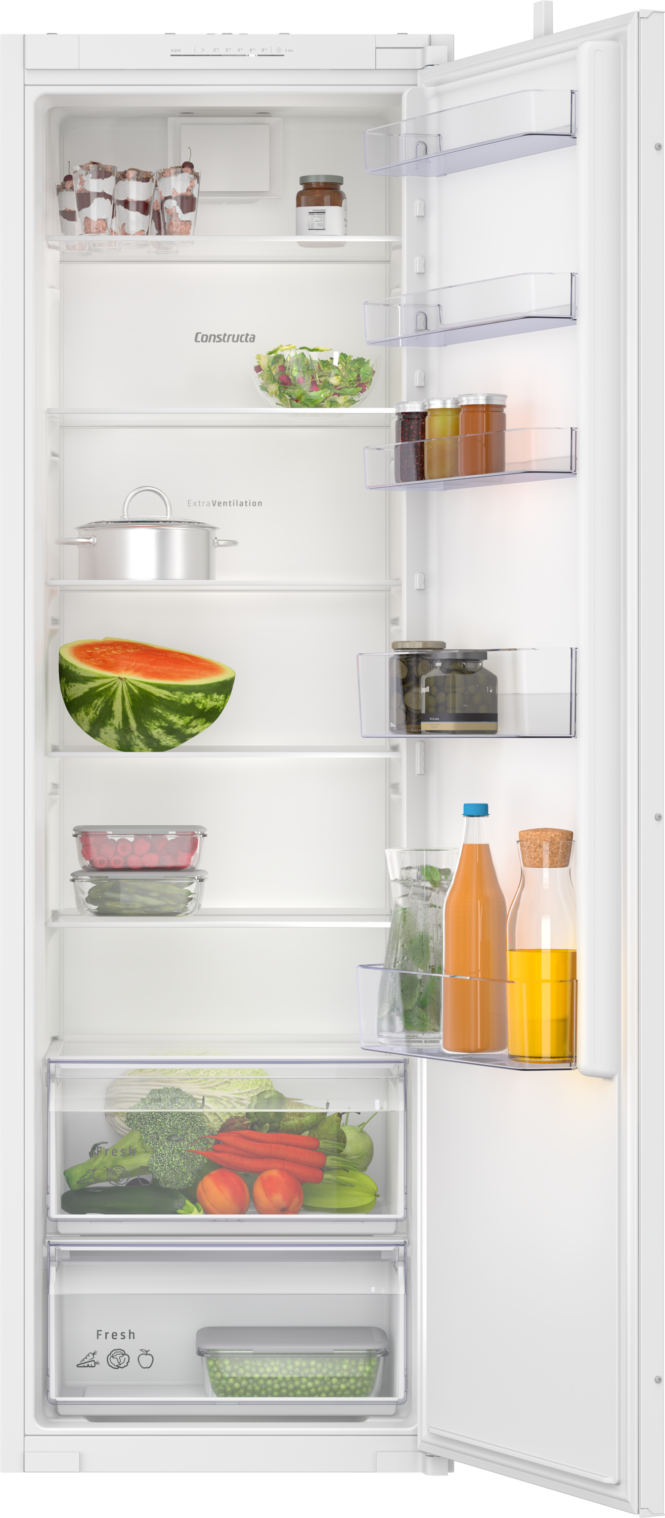 Einbau-Kühlschrank, 177.5 x 56 cm, Schleppscharnier, CK181NSE0