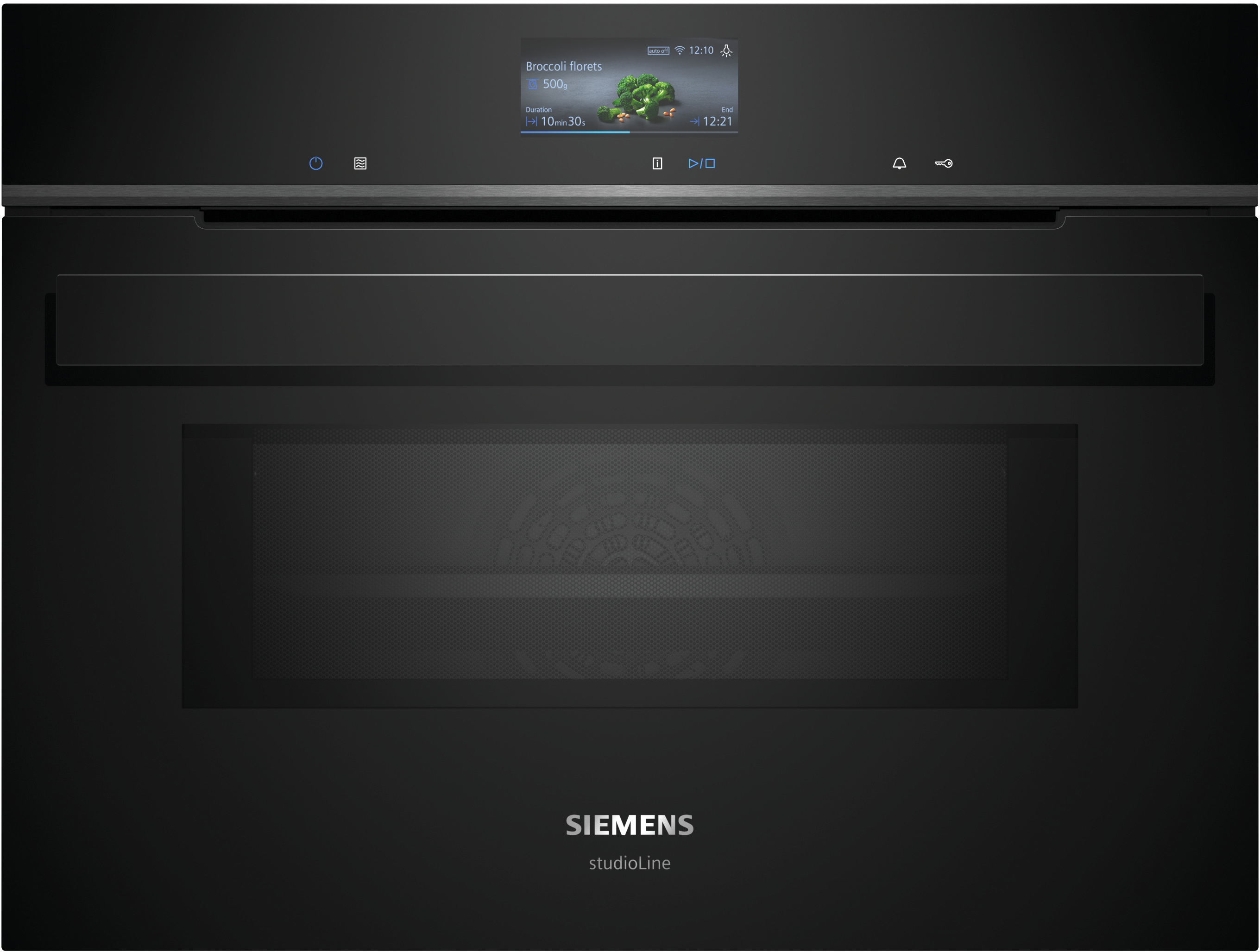 iQ700, Einbau-Kompaktbackofen mit Mikrowellenfunktion, 60 x 45 cm, Schwarz, Edelstahl, CM936GCB1