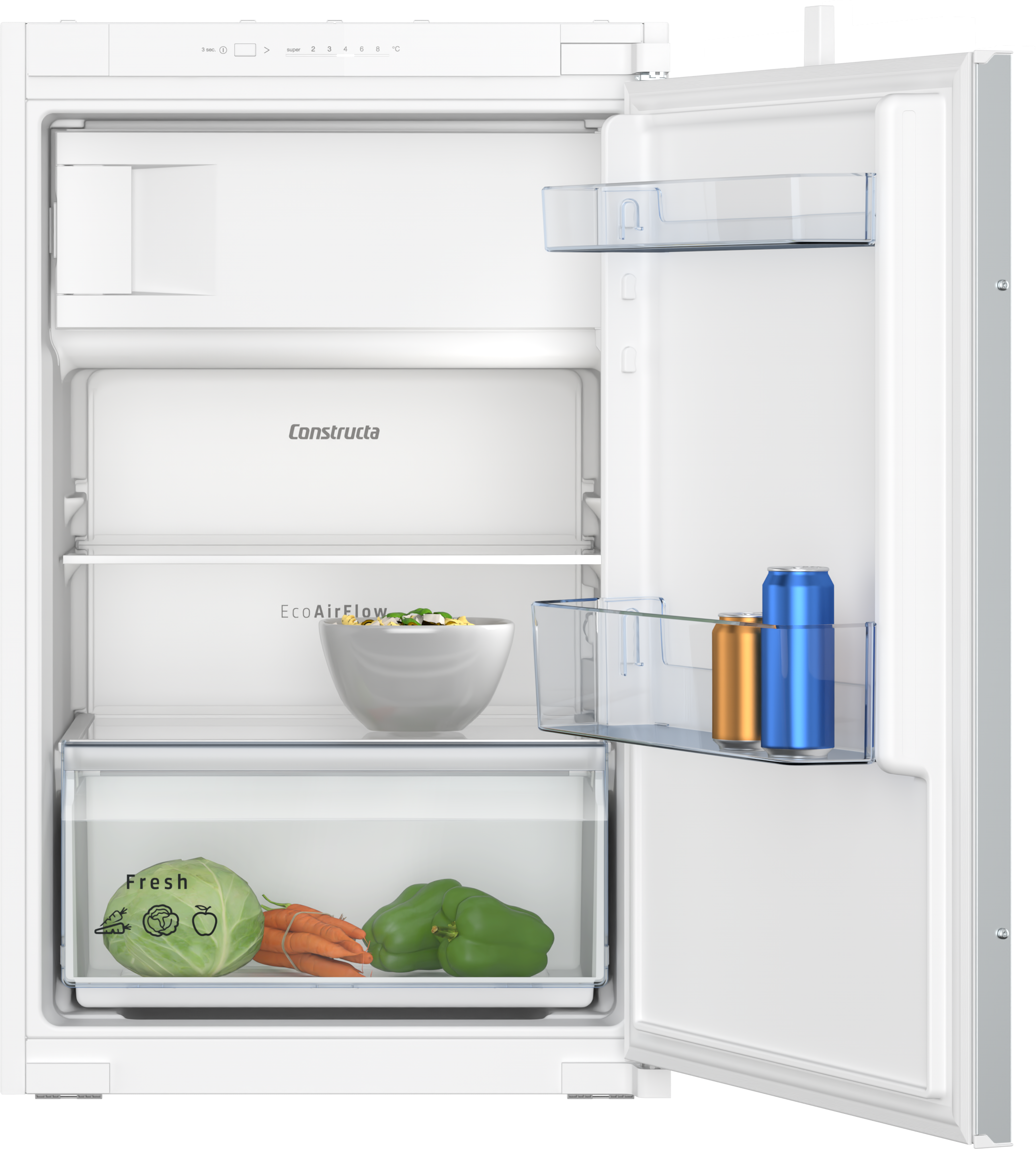 Einbau-Kühlschrank mit Gefrierfach, 88 x 56 cm, Schleppscharnier, CK222NSE0