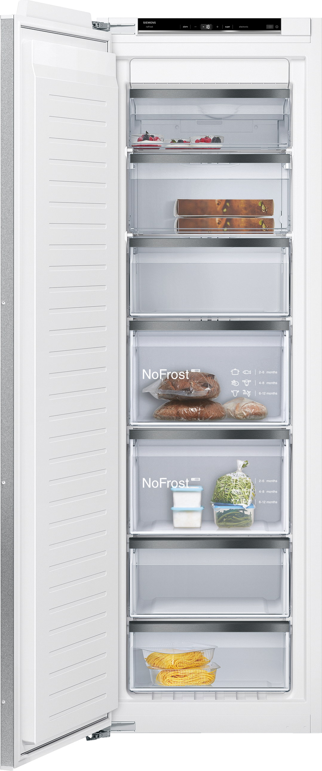 iQ500, Einbau-Gefrierschrank, 177.2 x 55.8 cm, Flachscharnier mit Softeinzug, GI81NSCE0