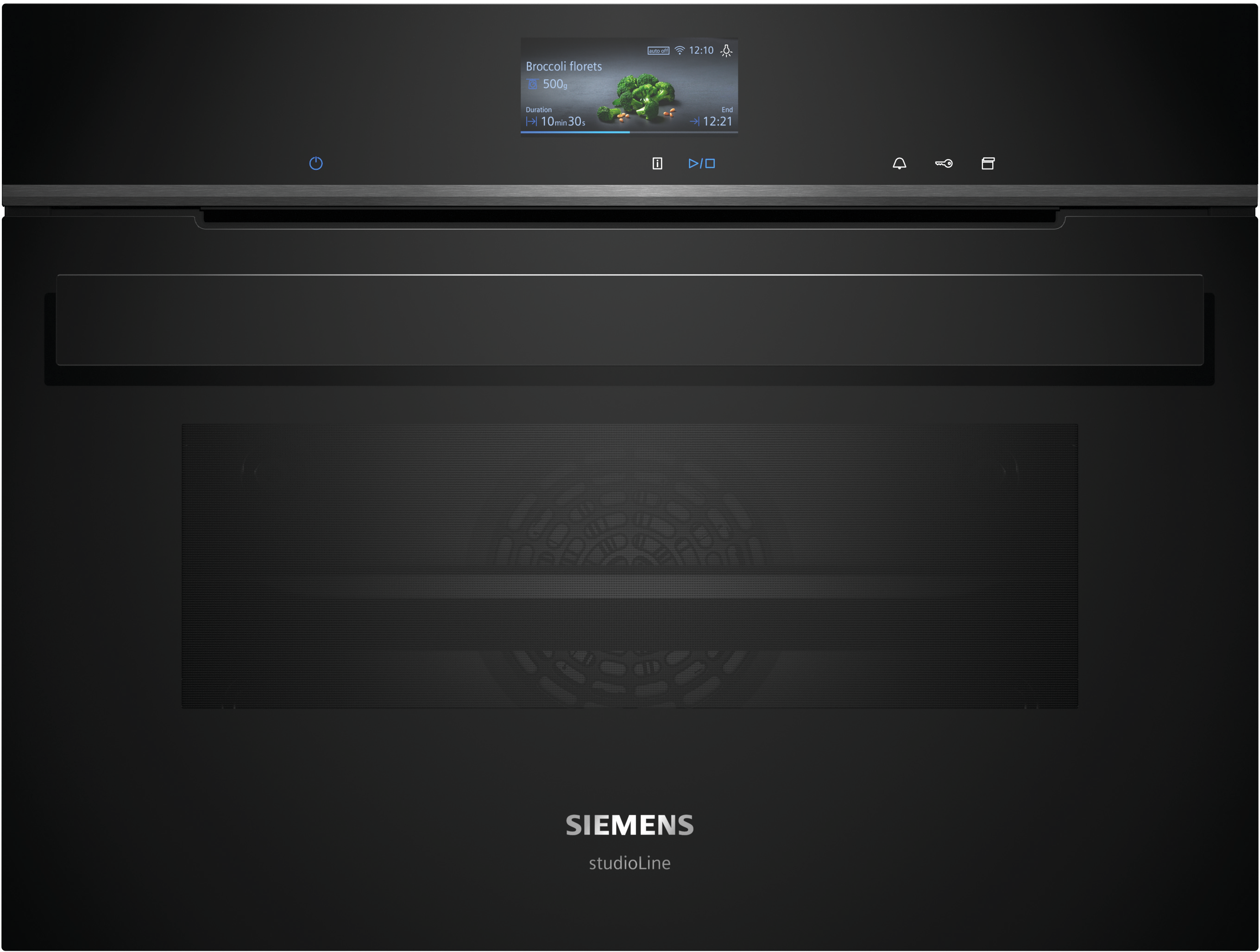 iQ700, Einbau-Kompaktdampfbackofen, 60 x 45 cm, Schwarz, Edelstahl, CS936GCB1