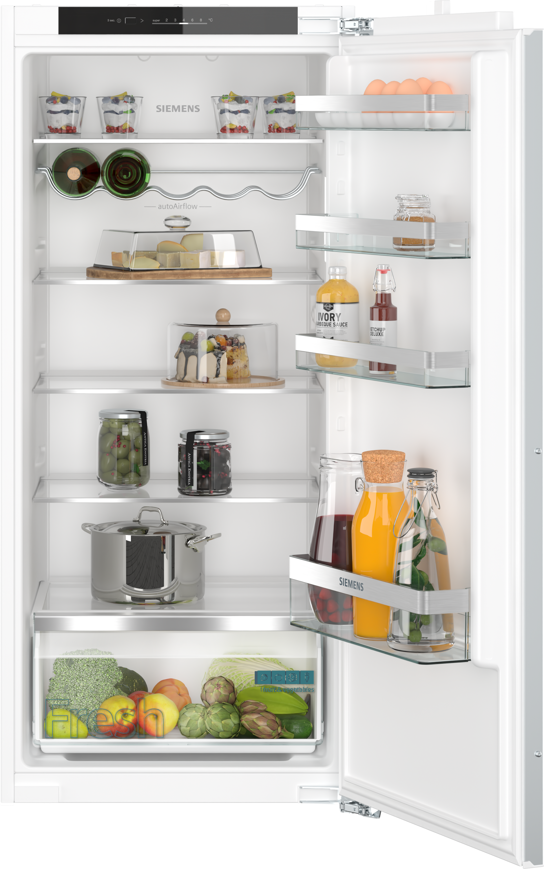 iQ300, Einbau-Kühlschrank, 122.5 x 56 cm, Flachscharnier, KI41RVFE0