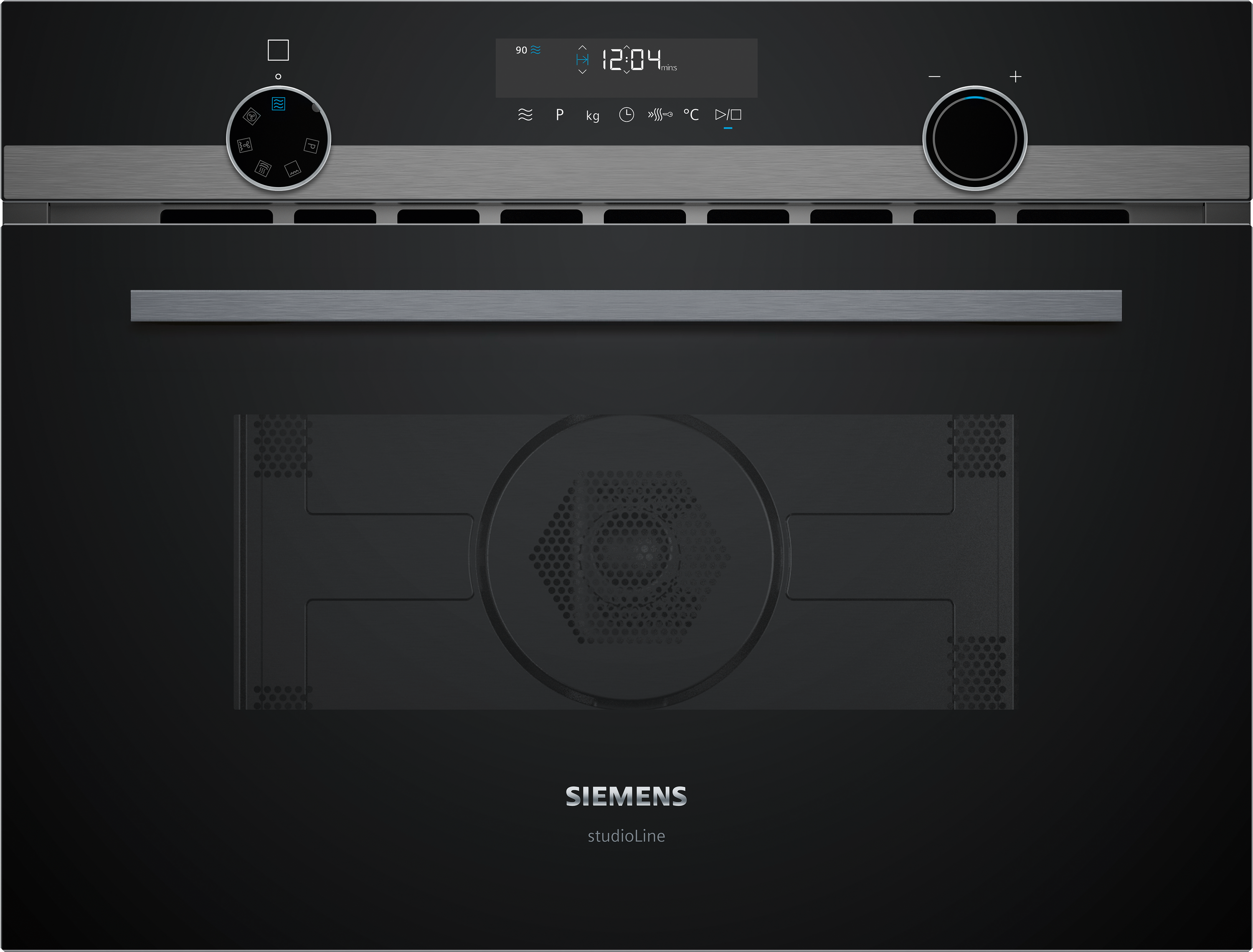 iQ500, Einbau Mikrowelle mit Heißluft, 60 x 45 cm, Schwarz, Edelstahl, CM485AGB1