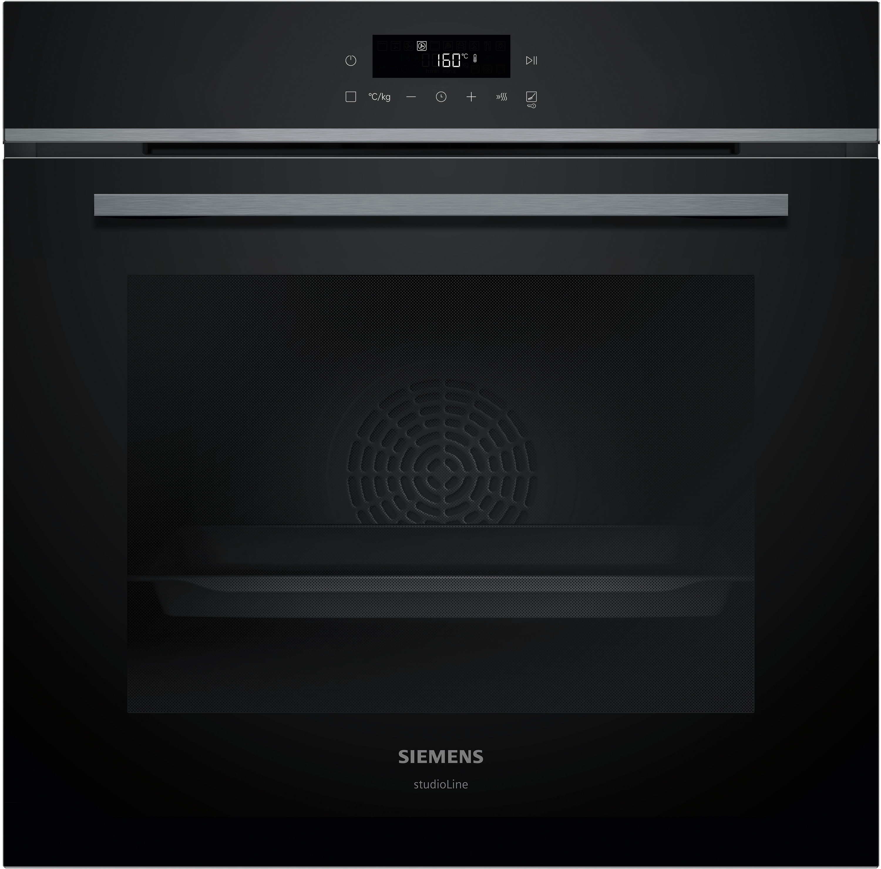 iQ300, Einbau-Backofen, 60 x 60 cm, Schwarz, Edelstahl, HB472G0B3