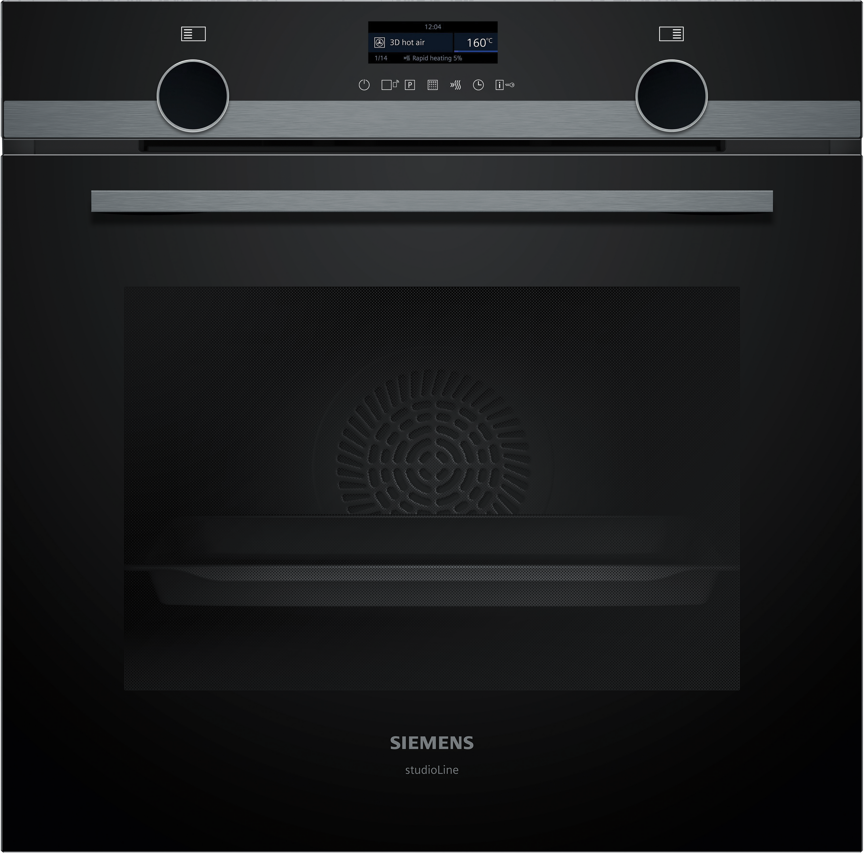 iQ500, Einbau-Backofen, 60 x 60 cm, Schwarz, Edelstahl, HB479G5A7F